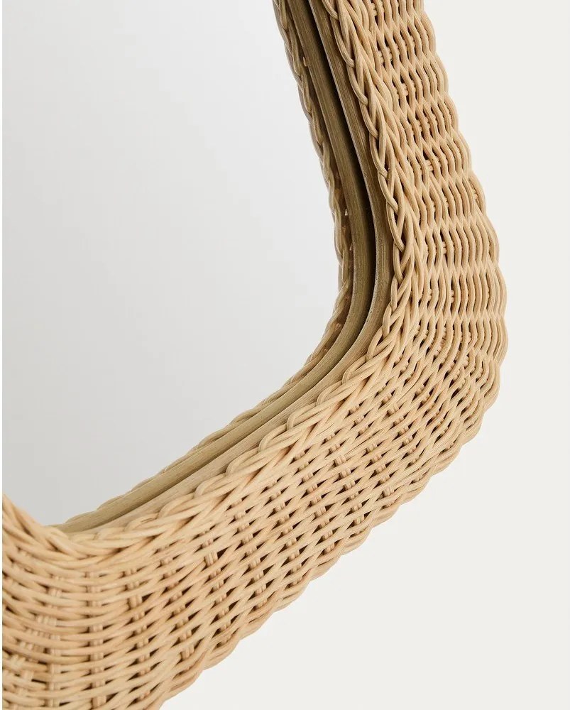 Fali tükör rattan kerettel 38x59 cm Zilna – Kave Home