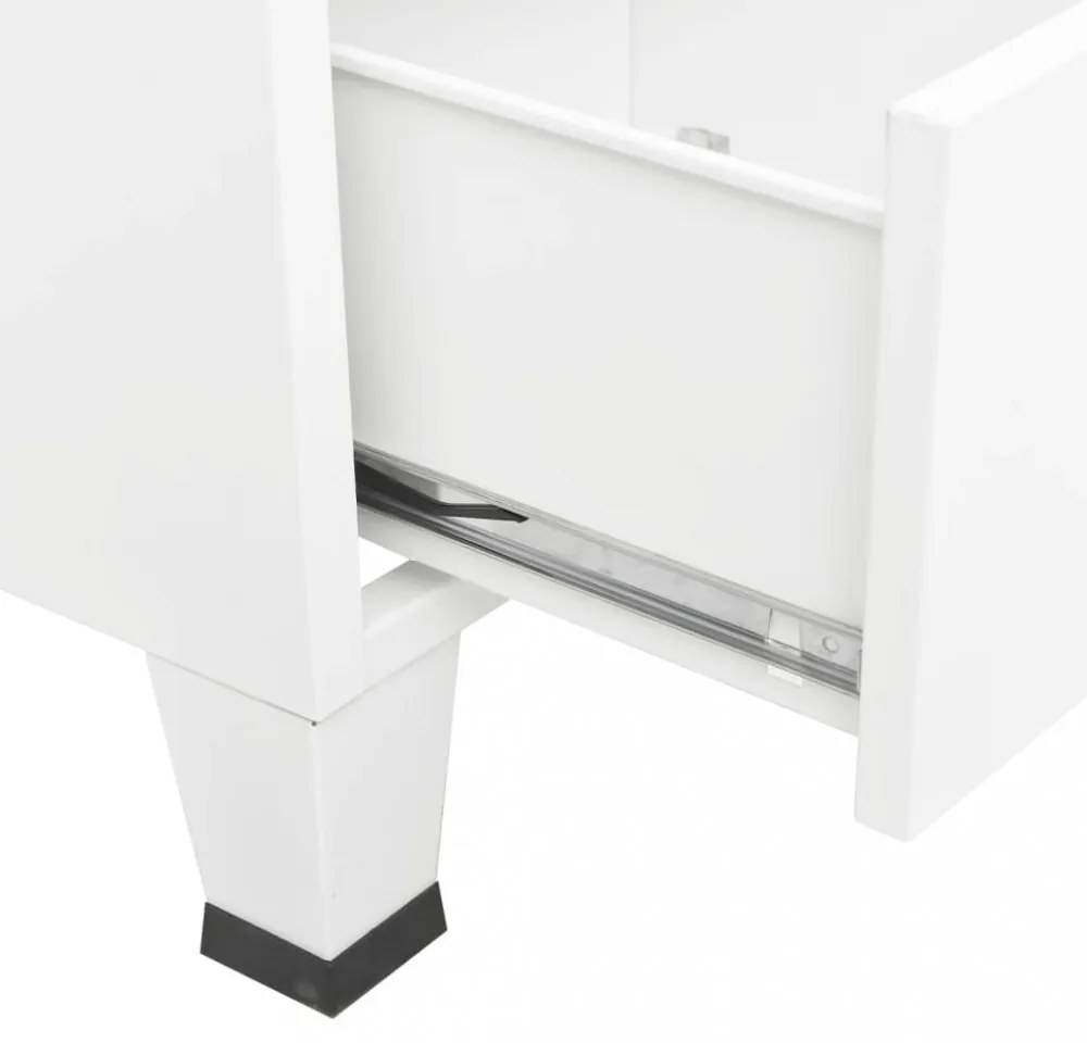 fehér acél ipari stílusú ruhásszekrény 67 x 35 x 107 cm