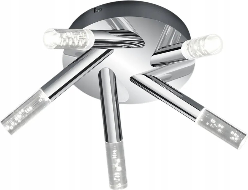 Fürdőszobai mennyezeti lámpa modern Led 3000k krómozott 5 pont 42 cm Trio