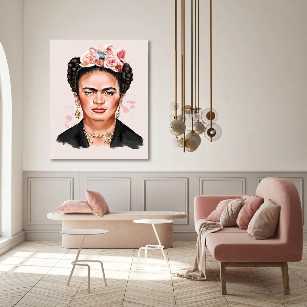 Gario Vászonkép Frida a rózsaszín árnyalataiban - Svetlana Gracheva Méret: 60 x 90 cm