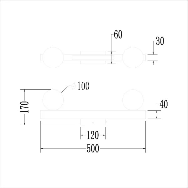 LED Fali lámpa MAGNET LED/13W/230V + 2xG9/60W 3000/4000K fekete