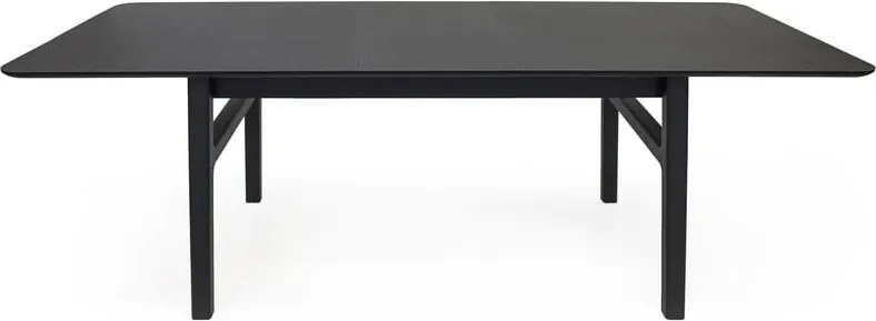 Bővíthető étkezőasztal hosszabbító asztallappal, tölgyfa dekorral 90x180 cm Curved – Woodman