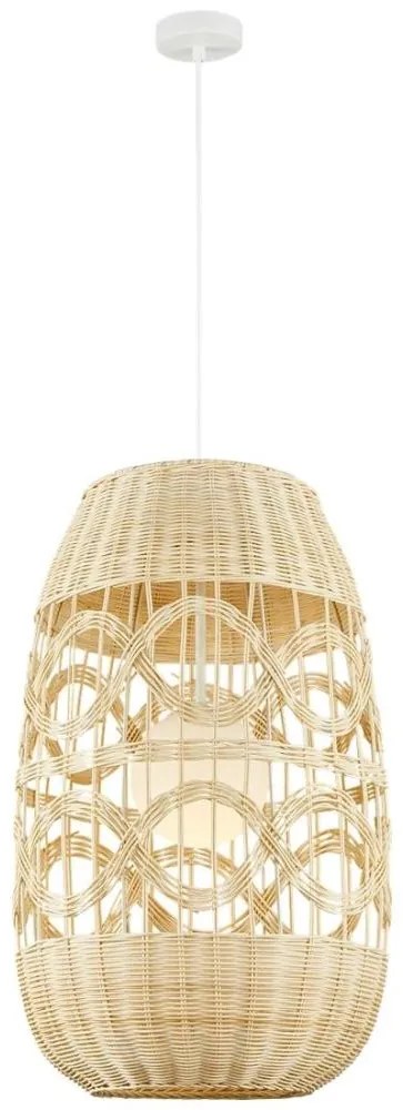 Csillár zsinóron ARONA 1xG9/9W/230V átm. 40 cm rattan