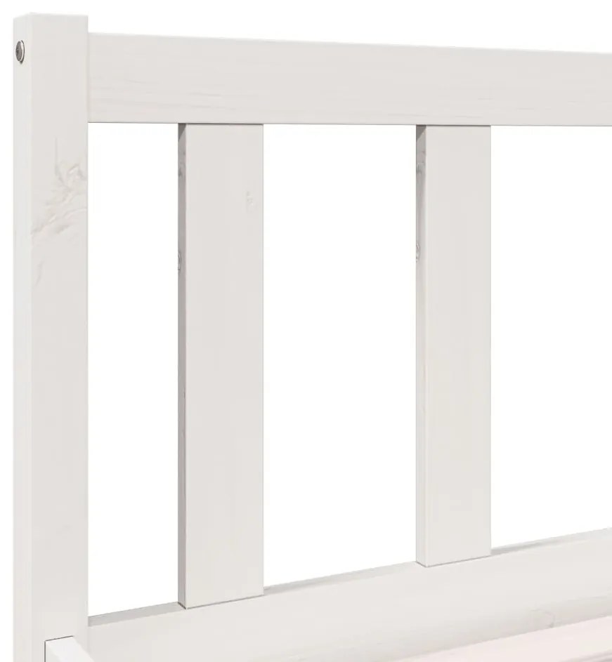 fehér tömör fenyő extra hosszú ágykeret matrac nélkül 90x210 cm