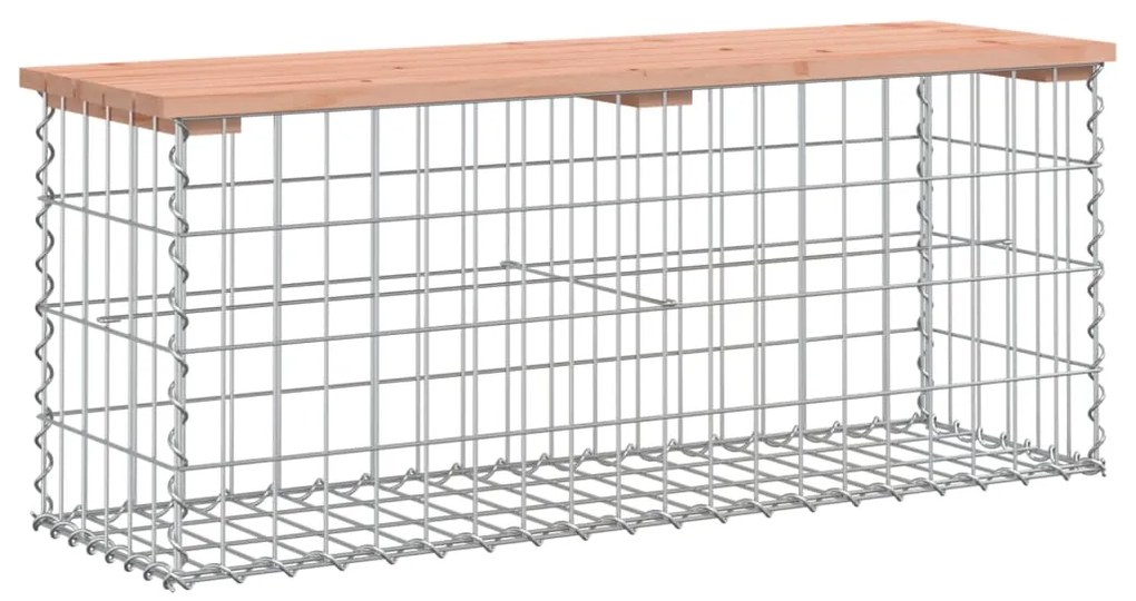 vidaXL tömör duglászfenyő gabion kerti pad 103x31,5x42 cm