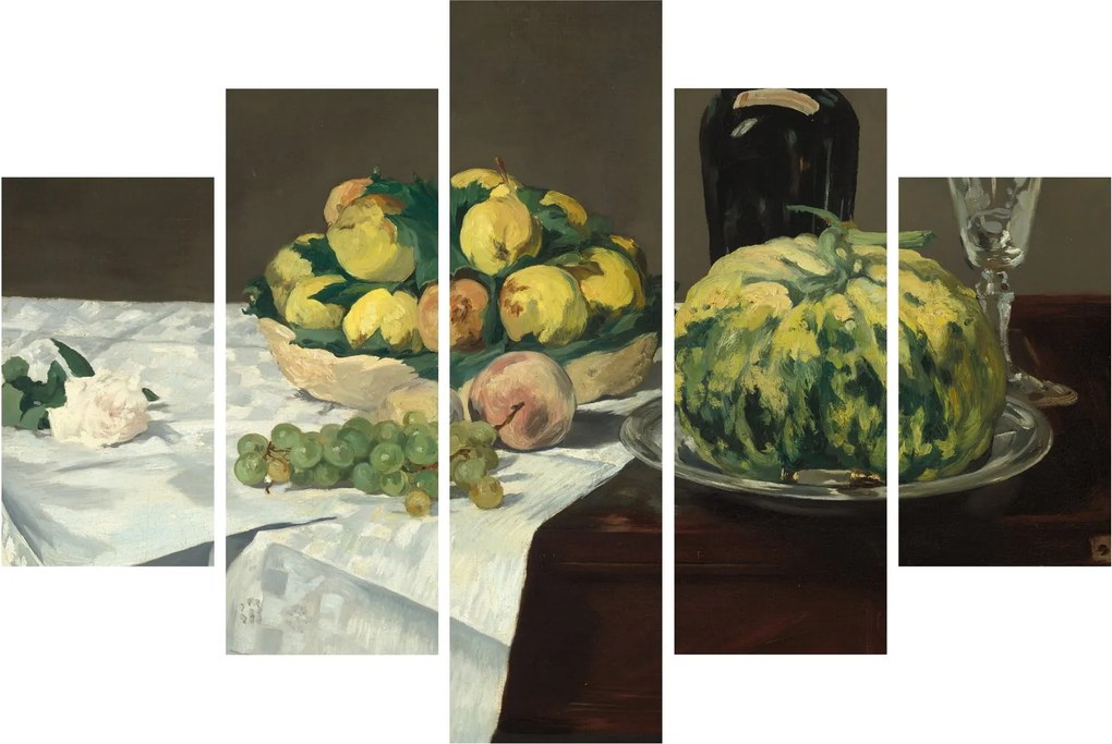 Kép - Edouard Manet, Still Life with Melon and Peaches, reprodukciók (150x105 cm)