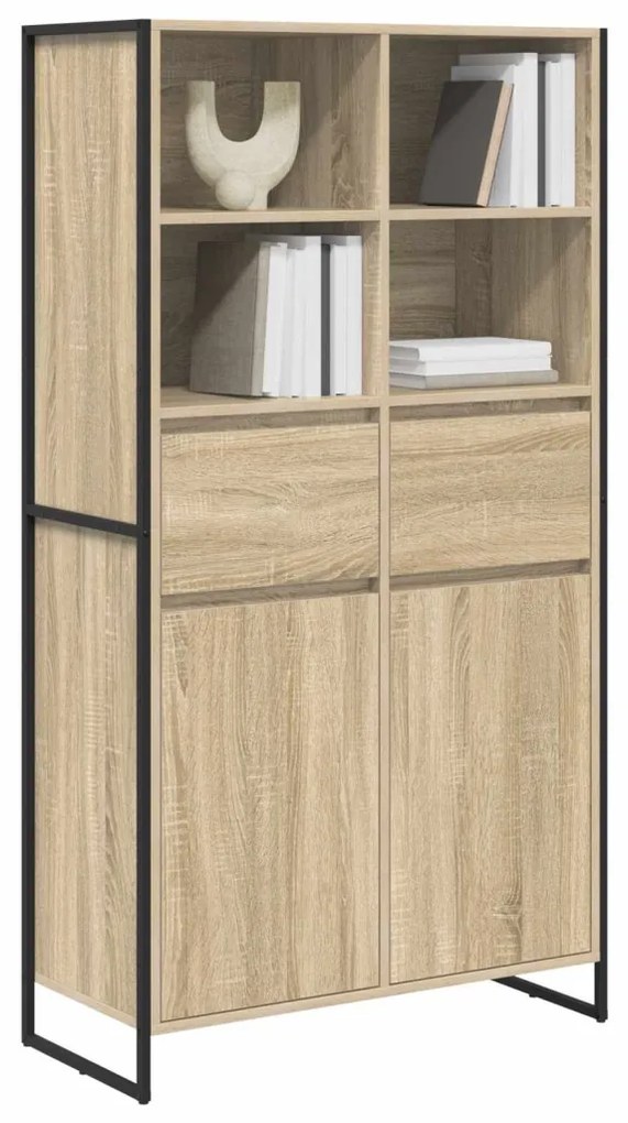 Széf fiókkal 2 pcs Sonoma 81 x 36 x 150.5 cm Faanyag