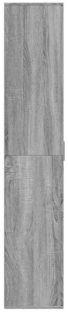 szürke sonoma színű szerelt fa magasszekrény 80 x 35 x 180 cm