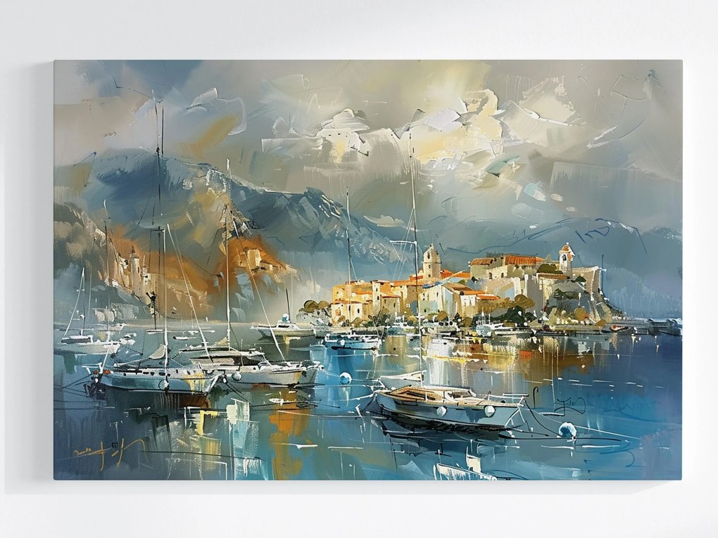 Vászonkép Canvas Város Horvátország Tenger Marina Port Jacht 60x40