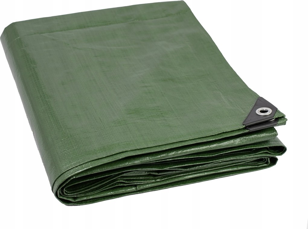Ponyva 6x8 Erősített Vastag Lepedő Vízálló Zöld Kerti Takaró