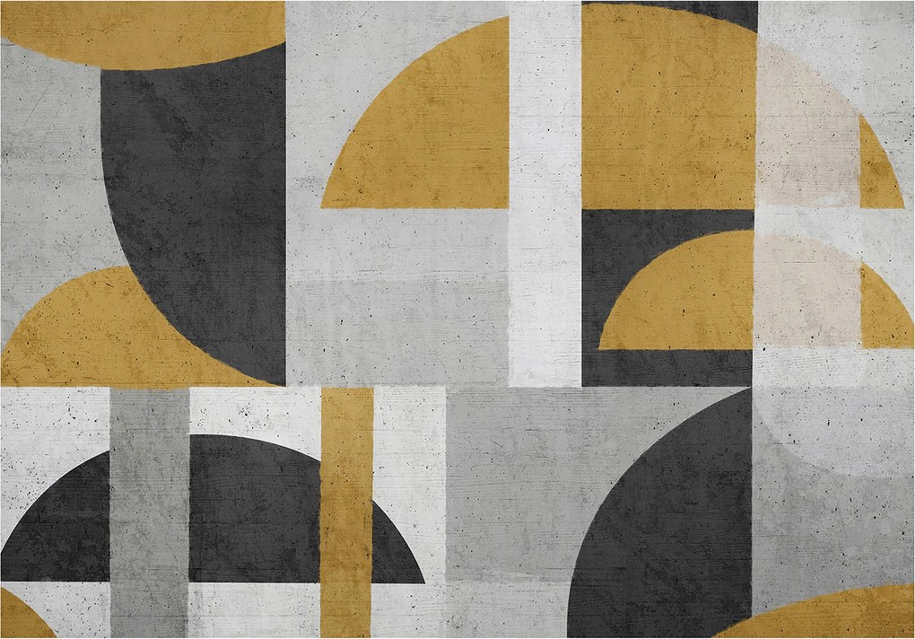 Vinyl Tapéta Flizelin Absztrakt Art Deco Fekete Beton Loft 416x254