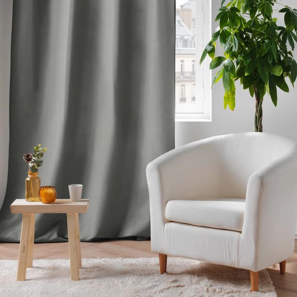 Szürke mikroszálas termo függöny 135x260 cm Micropolar – douceur d'intérieur
