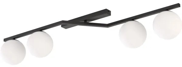 NATON mennyezeti lámpa 4xE14/10W/230V fekete/fehér