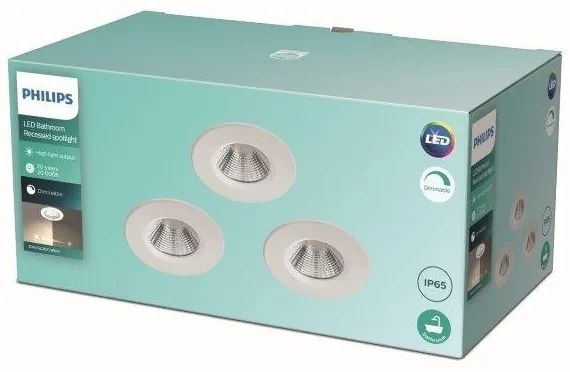 Philips - SET 3x LED Dimmelhető fürdőszobai lámpa LED/5,5W/230V 2700K IP65