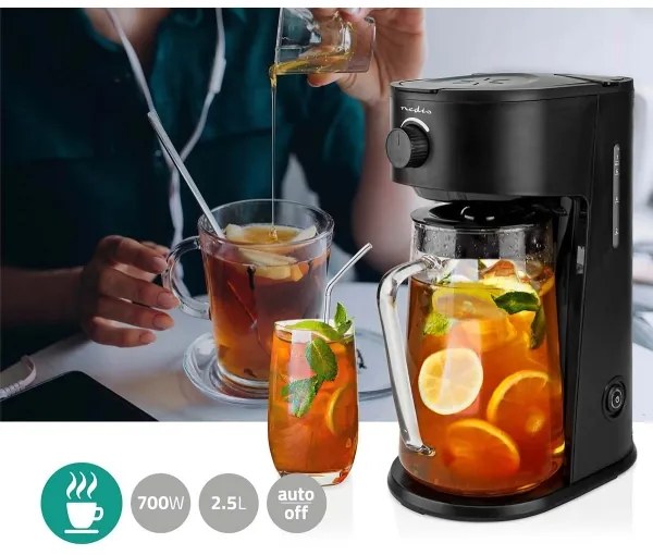 Nedis KAICM200FBK - Kávéfőző jeges kávéhoz és jeges teához 750W/230V