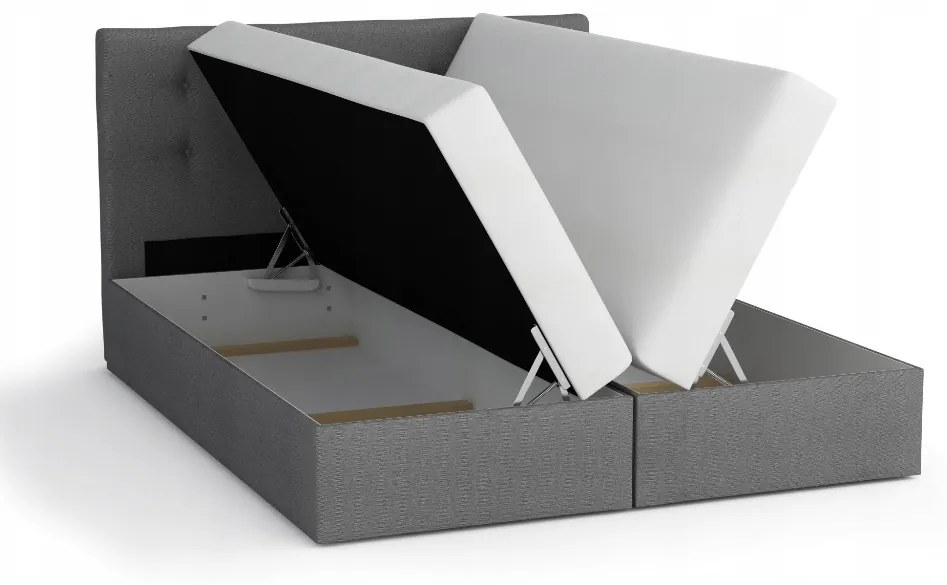 Franciaágy Boxspring 180x200 cm Karum Comfort (sötétkék) (ágyráccsal és matraccal). 1056038