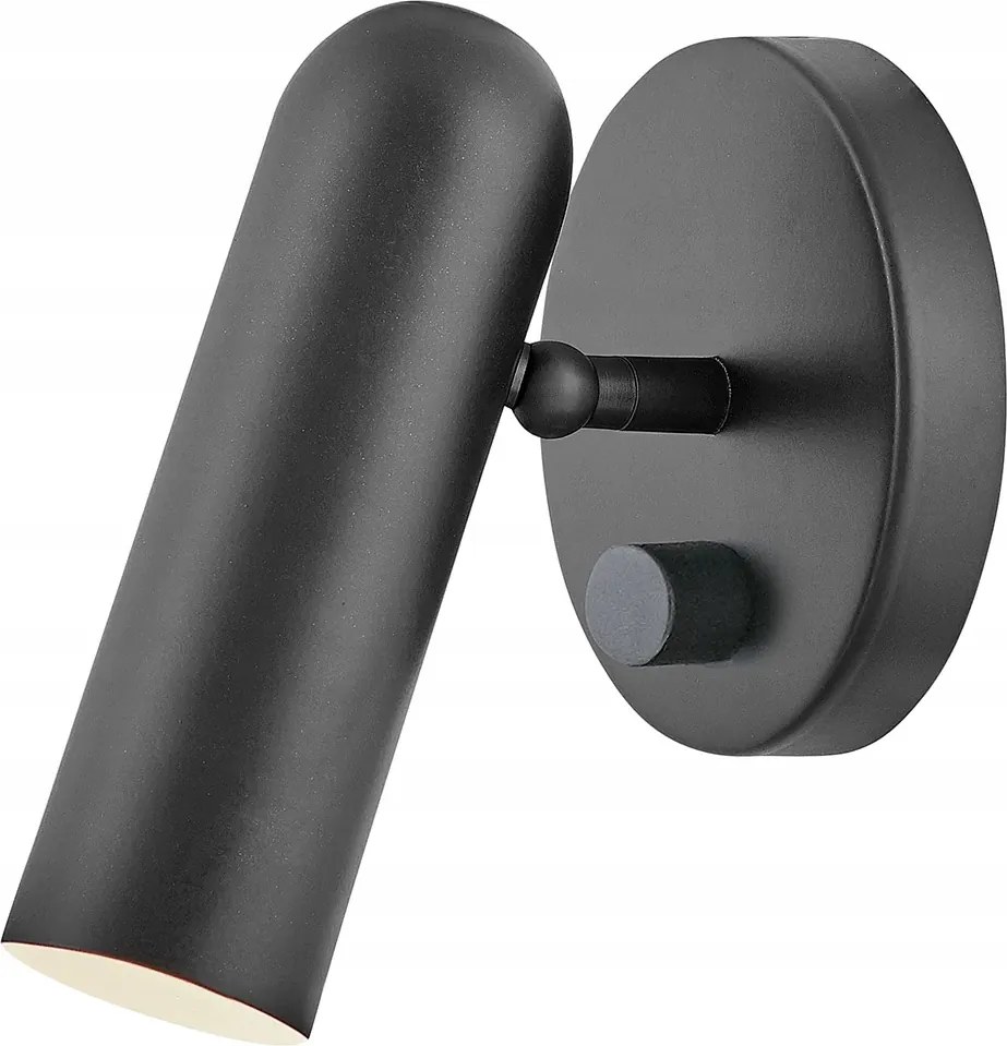 Olvasó fali lámpa kapcsolóval fekete Led 3000K hálószobába Hinkley