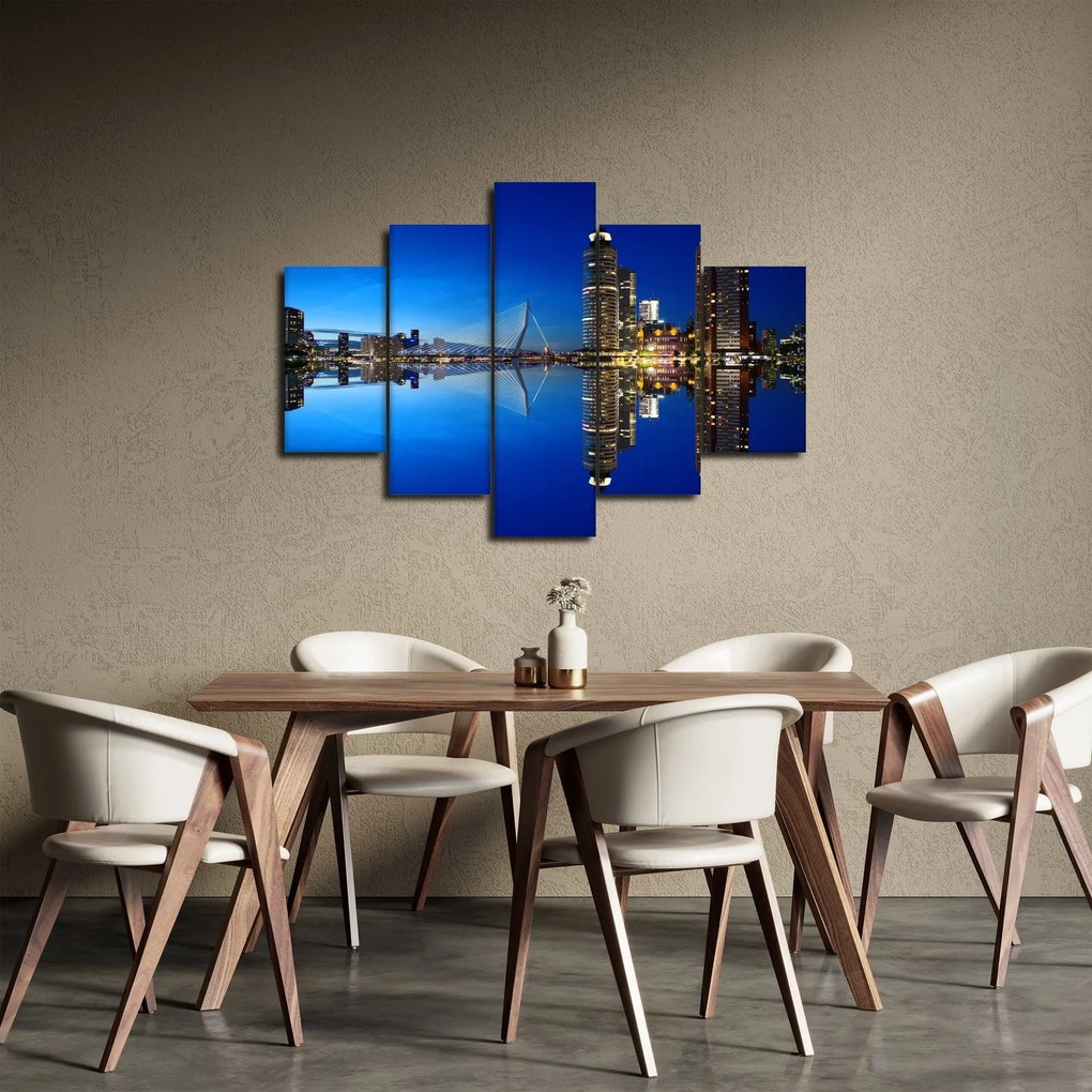 Kép - éjszaka Rotterdam (150x105 cm)