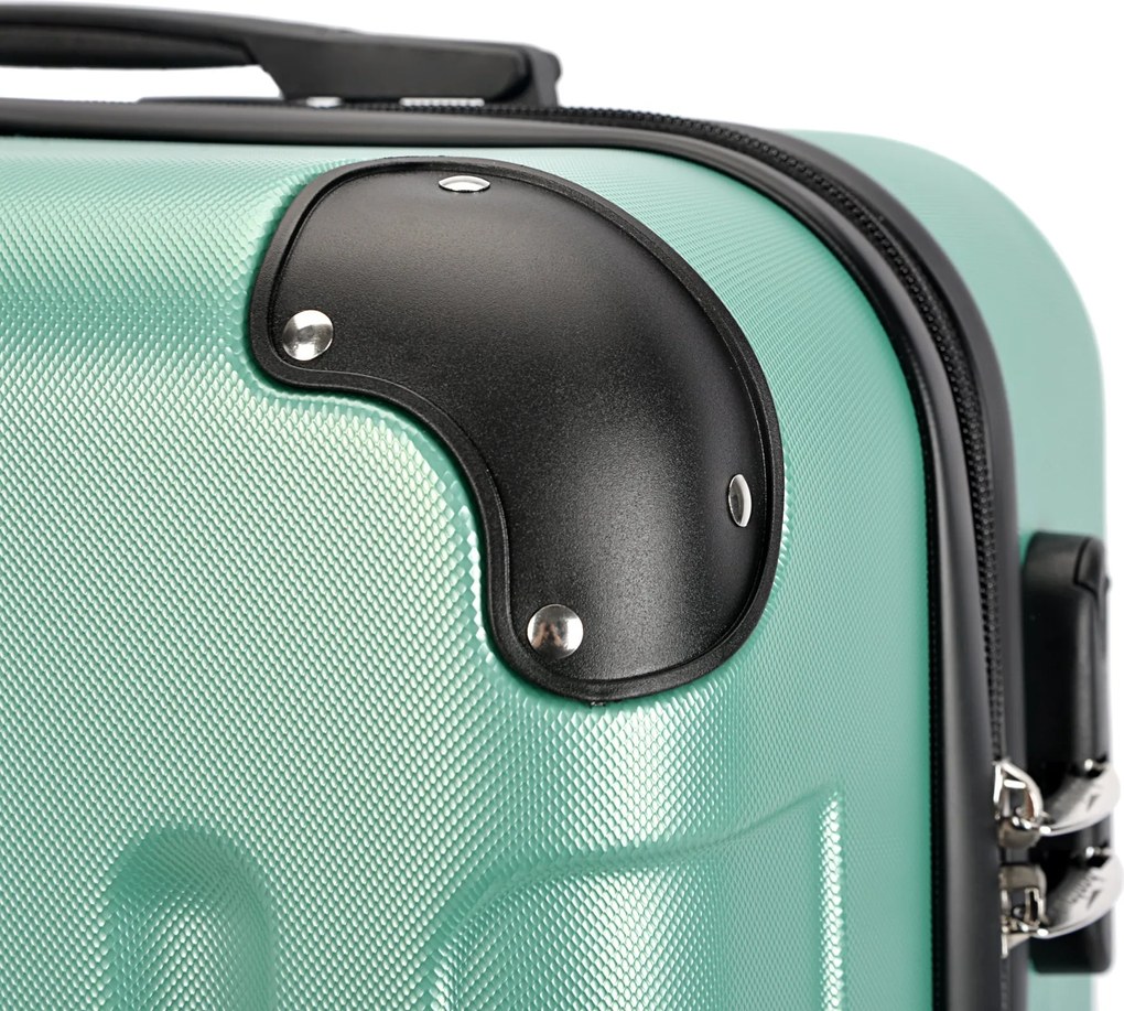 BONTOUR vertical 4 kerekes nagy borönd 76x50,5x29,5cm, púderzöld