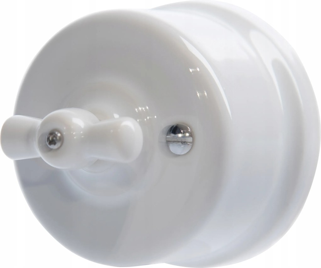 Retro Loft Kerámia Falra Szerelhető Kétsávos Kapcsoló