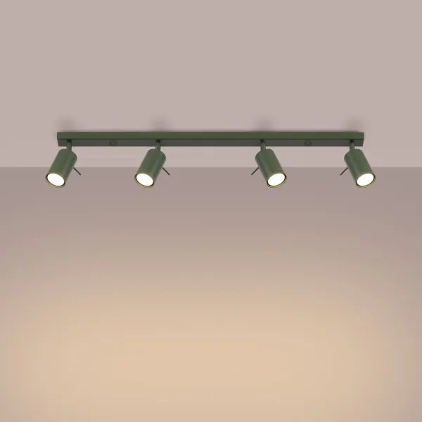 Sollux SL.1504 - Spotlámpa RING 4xGU10/10W/230V zöld