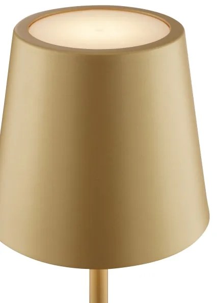 Brilliant - LED fényerőszabályozható, tölthető, érintésvezérlésű asztali lámpa ELORA LED/2,5W/5V 2700K IP44 arany