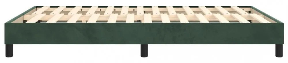 sötétzöld bársony rugós ágykeret 140 x 200 cm
