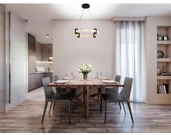 Searchlight 10868-1BK - MOONBEAM kábelen függő LED csillár LED/29W/230V