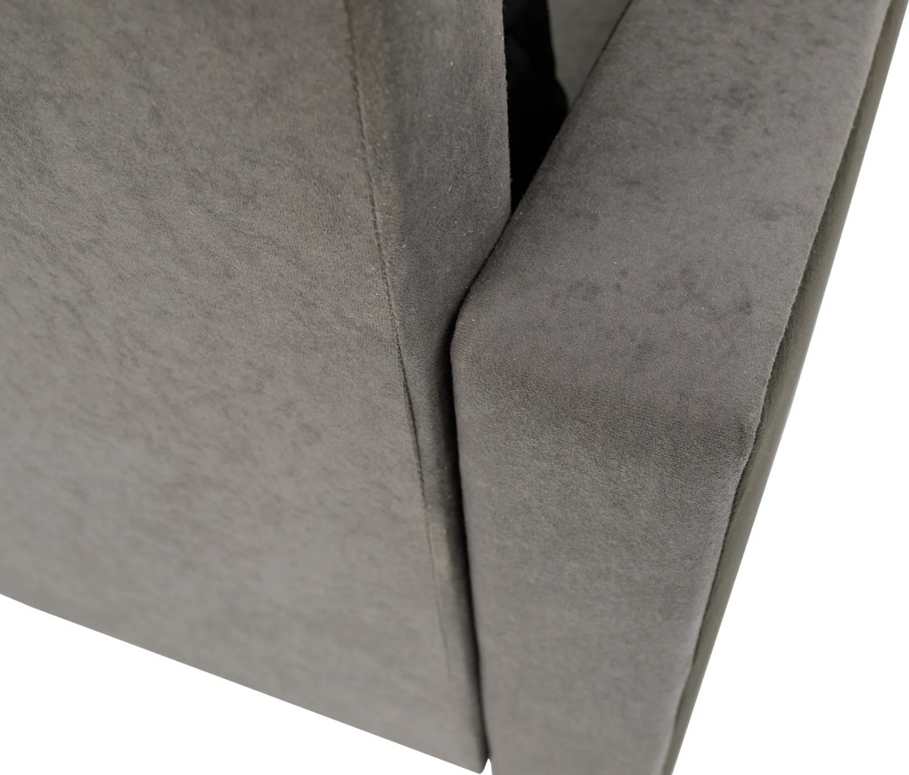 Univerzális ülőgarnitúra, szürke/fekete, PAULITA U