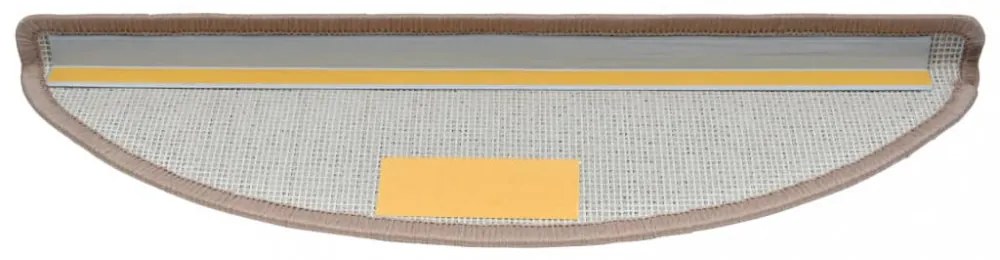 15 darab világosbarna lépcsőszőnyeg 56 x 17 x 3 cm