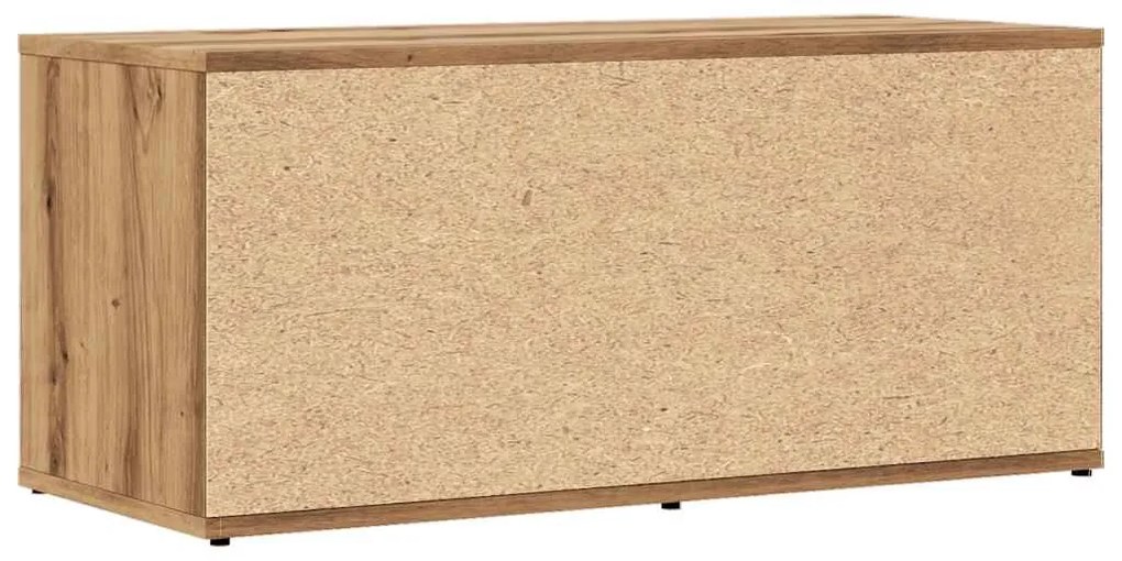 kézműves tölgy színű szerelt fa TV-szekrény 80x34x35,5 cm