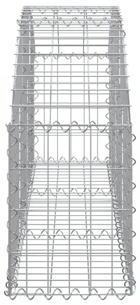 íves horganyzott vas gabion kosár 150x30x40/60 cm