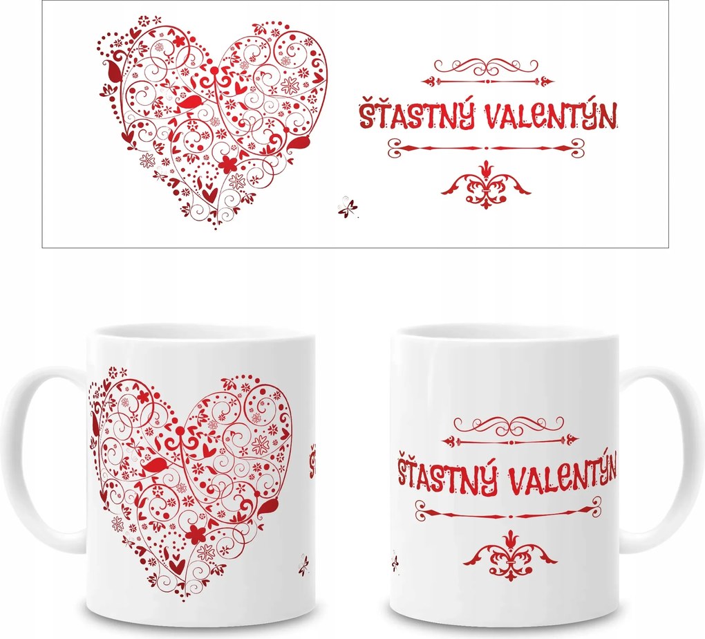 Valentin-napi bögre Boldog Valentin-napot