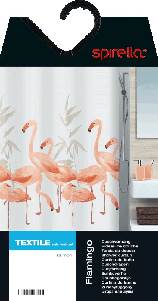 Zuhanyfüggöny 180x200 cm Flamingo – Spirella