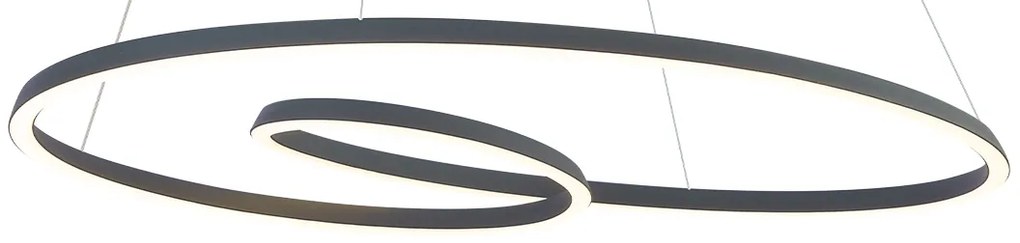 Skandináv függőlámpa fekete 110 cm LED-del, 3 fokozatban dimmelhető - Circuit