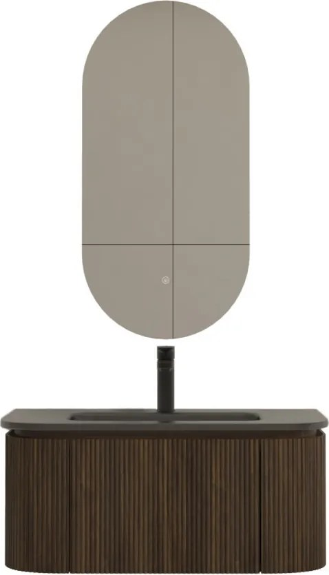AREZZO design SIERRA 80 cm-es Fürdőszoba alsószekrény 1 fiók, 2 ajtó, dió