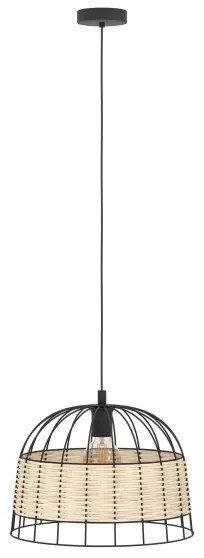 Eglo 55709 - Csillár zsinóron ANWICK 1xE27/40W/230V rattan