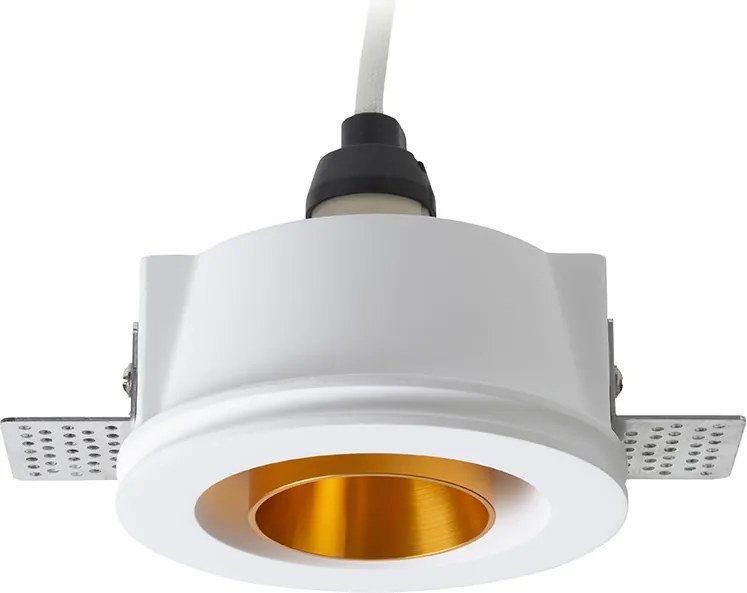 RENDL DAYTONA dönthető gipsz/szálcsiszolt sárgaréz 230V LED GU10 8W