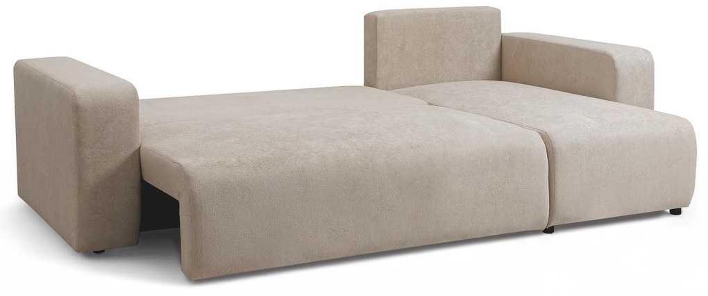Avia Mini kinyitható sarokkanapé, univerzális állás - bézs Gerra 105 boucle