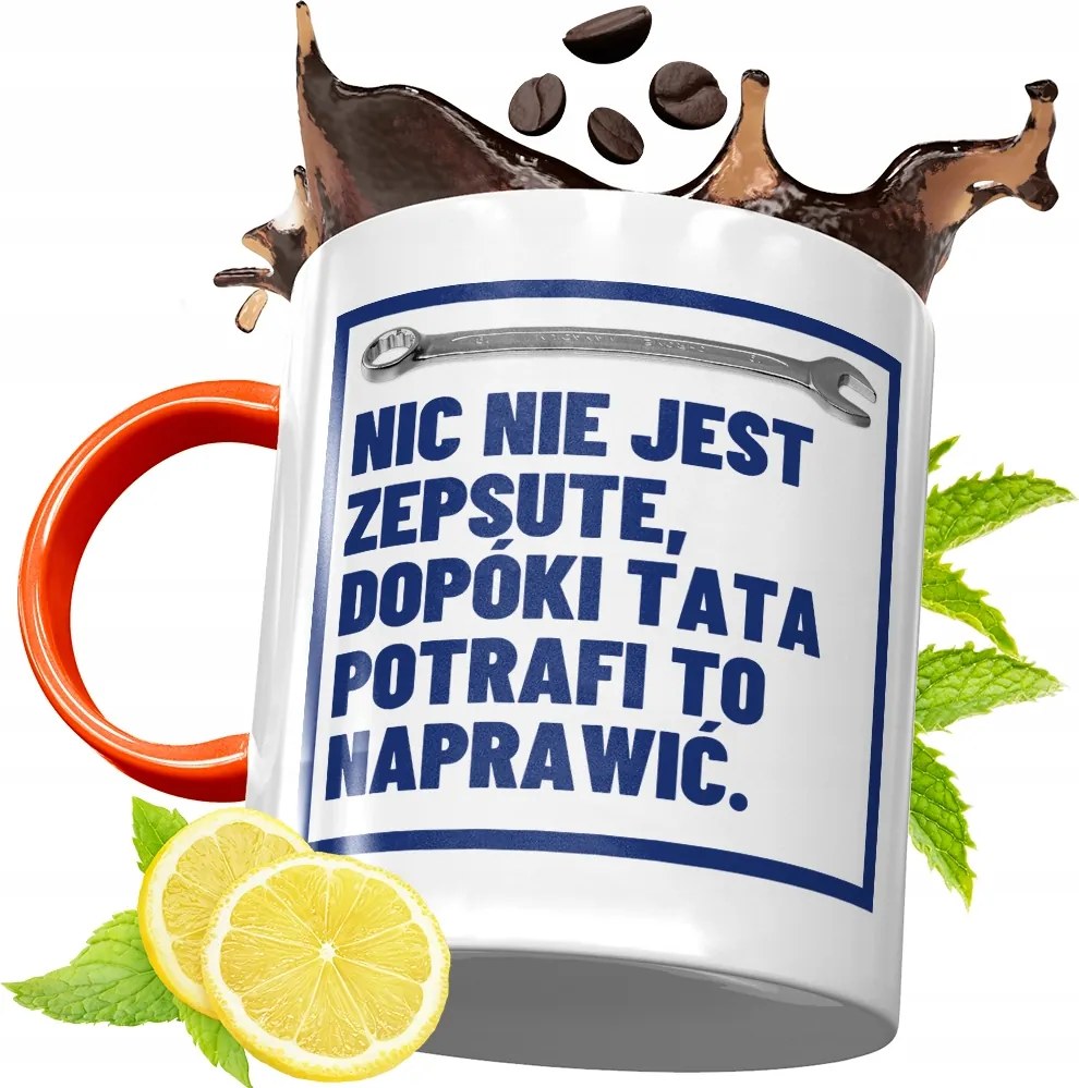 Narancssárga Bögre Apák Napjára Ajándék fényképes nyomtatással