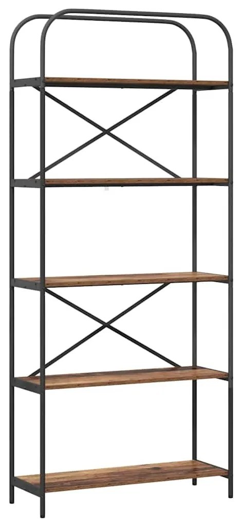 Könyvespolc Régi fa 80 x 30 x 183 cm Faanyag