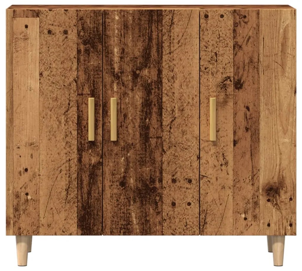 antik fa színű szerelt fa tálalószekrény 90 x 34 x 80 cm