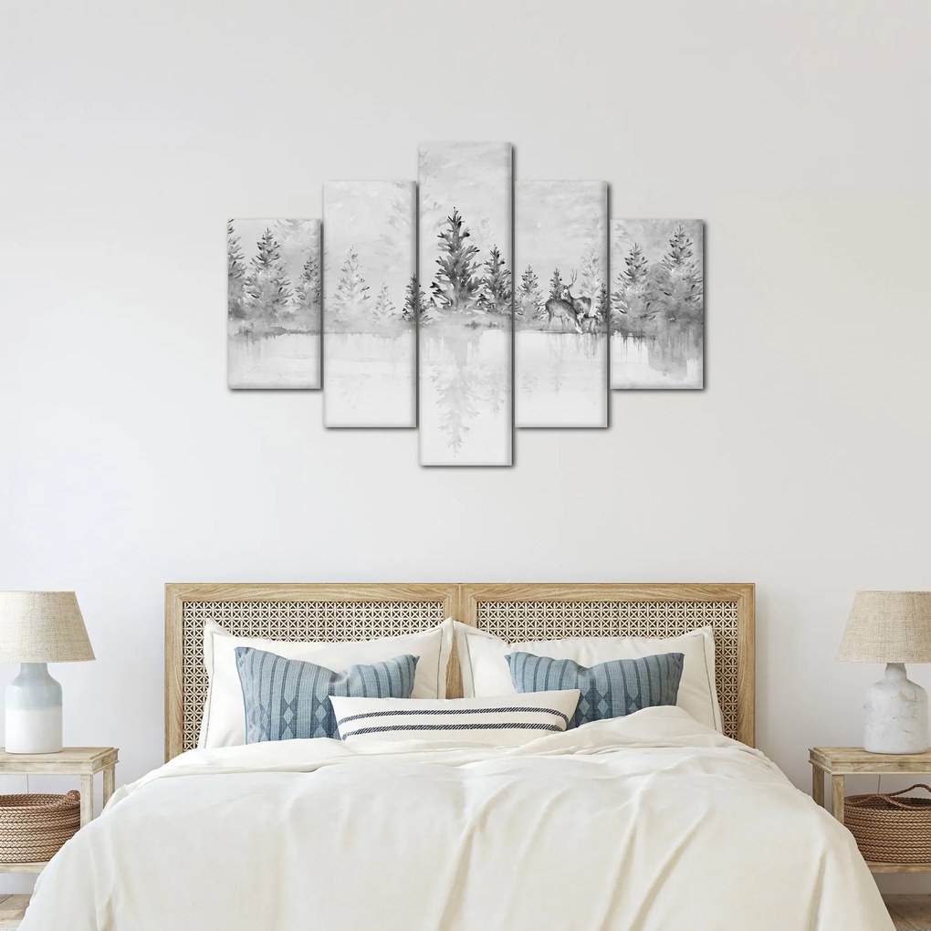 Kép - Szarvas a tónál (150x105 cm)