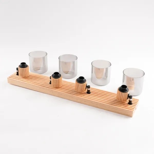 Brilagi - HYGGE spotlámpa 4xE14/15W/230V kaucsukfa/füstszínű