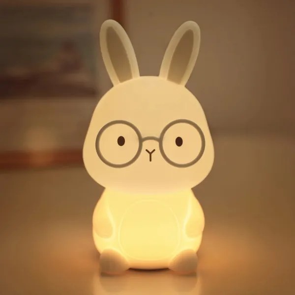 LED RGBW Dimmelhető gyermek érintős lámpa FLORKA LED/1W/5V USB 1200 mAh szürke