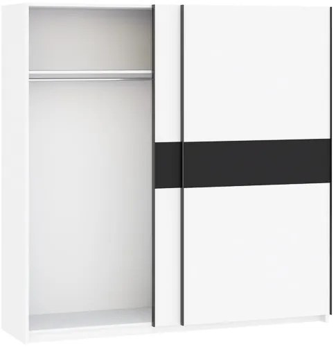 BERNO 200 cm. Gardróbszekrény Fehér/Antracit Színben.