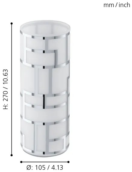 EGLO 91971 - BAYMAN asztali lámpa 1xE27/60W