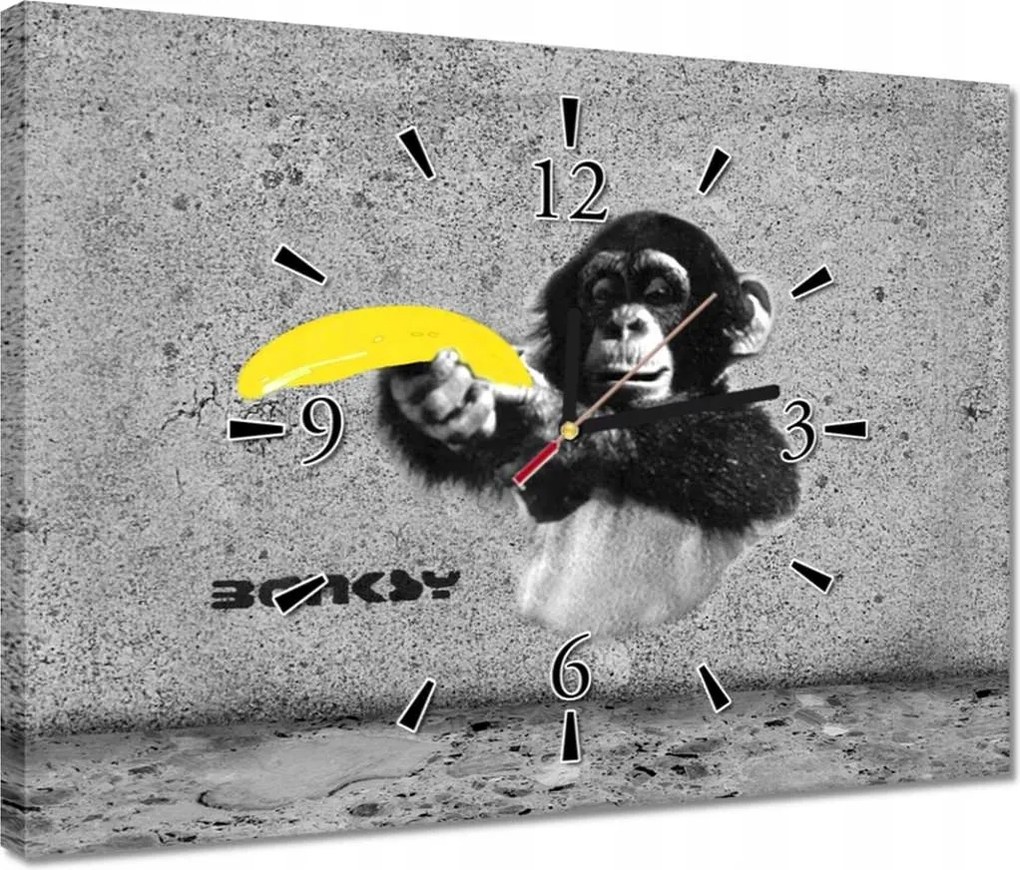 Órák 40x30 Banksy Banán Majom