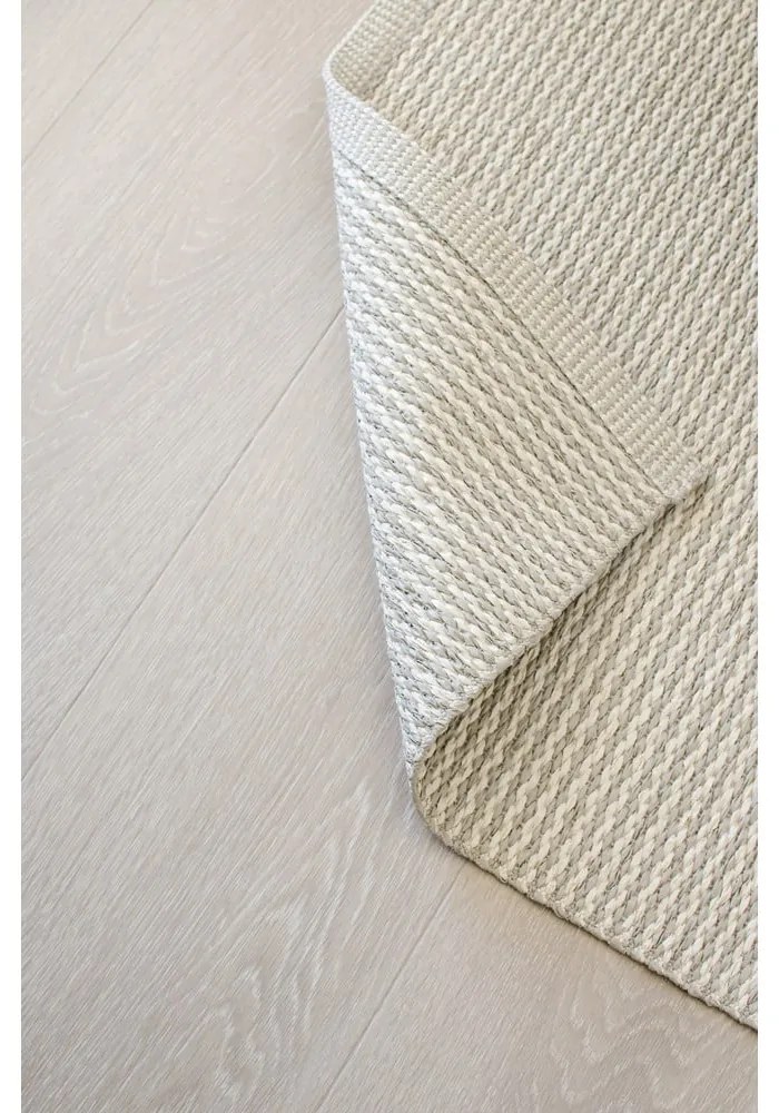 Krémszínű kültéri-beltéri szőnyeg 60x85 cm Mono Linen Vanilla – Pappelina