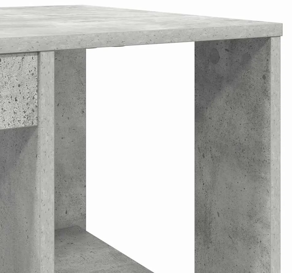 Íróasztal tárolóval Beton szürke 130 x 50.5 x 75 cm Faanyag